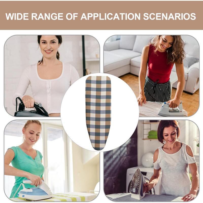 Lyginimo lentos užvalkalas, atsparus nudegimui, ypač storas medvilninis užvalkalas su elastingu kraštu lygintuvo dangtelis, skirtas dažymo lentos lyginimo reikmenims