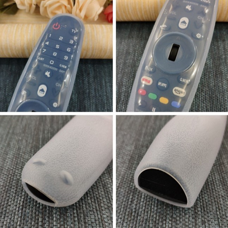 1 tk kodune paksendatud kukkumisvastane läbipaistev silikoonümbris dünaamilise nutiteleri kaugjuhtimispuldi kaitsekate AN-MR600/650