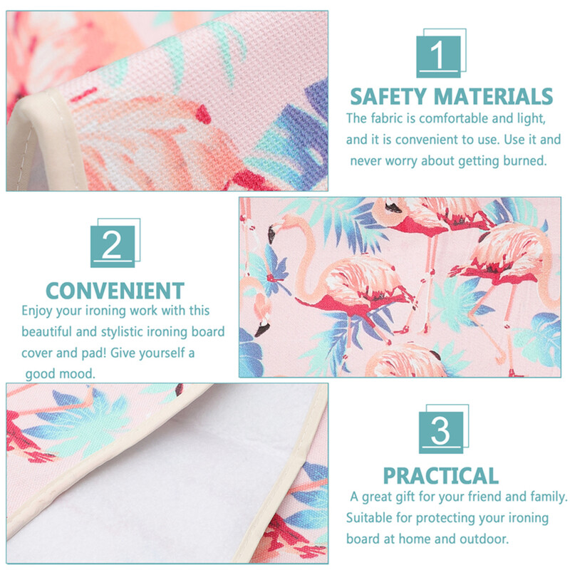 Lyginimo lentos užvalkalas Lyginimo lentos pagalvėlės šildymas Itin storas medvilninis lygintuvo dangtelis Mažas lyginimo lentos užvalkalas Patvarus spausdintas flamingas