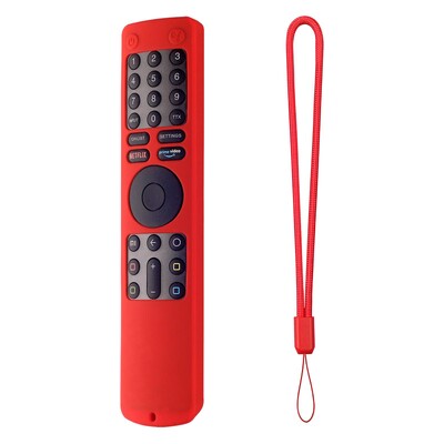 Kaugjuhtimispuldi ümbris Xiaomi Mi 4S teleri kaugjuhtimispuldi kate silikoonist kaitsev põrutuskindel kaitsja koos kaelapaela juhthoidjaga