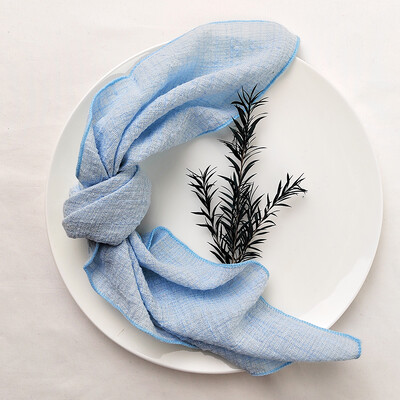 10 ΤΕΜ. Φασκόμηλο Πράσινη Γάζα Κρέπα Πανί Χαρτοπετσέτες Συσκευασία Καθαρό Βαμβακερό Ύφασμα 40x40cm Διακόσμηση Γάμου Καθημερινή Χρήση Δείπνο Πετσέτα τσαγιού