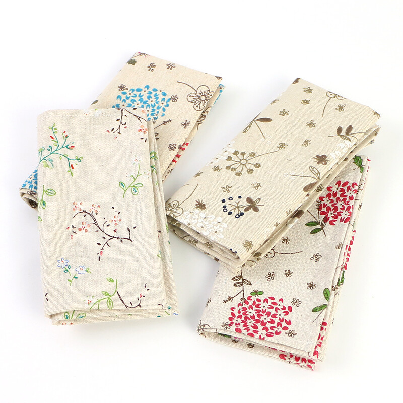 Komplektis 2 värvilist kapoki lilleprintimisega salvrätikut 40x40cm riidest salvrätikud puuvillane kangas materjal õhtusööginõu rätik pulmarestoran