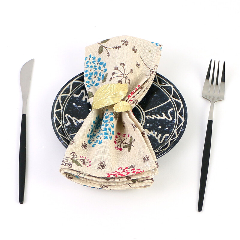 Komplektis 2 värvilist kapoki lilleprintimisega salvrätikut 40x40cm riidest salvrätikud puuvillane kangas materjal õhtusööginõu rätik pulmarestoran