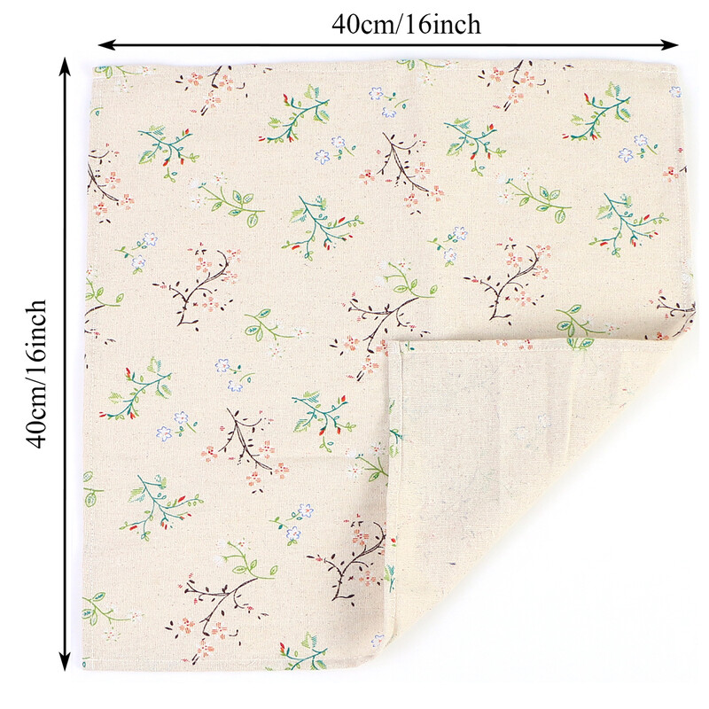 Komplektis 2 värvilist kapoki lilleprintimisega salvrätikut 40x40cm riidest salvrätikud puuvillane kangas materjal õhtusööginõu rätik pulmarestoran