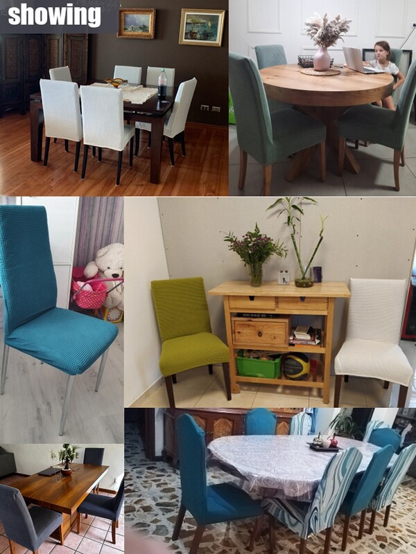 Καλοκαιρινό αδιάβροχο κάλυμμα καρέκλας για τραπεζαρία 1/2/3 Τεμάχια Ρυθμιζόμενο κάλυμμα καρέκλας ζακάρ καθίσματος Hotel Wedding Banquet 2024