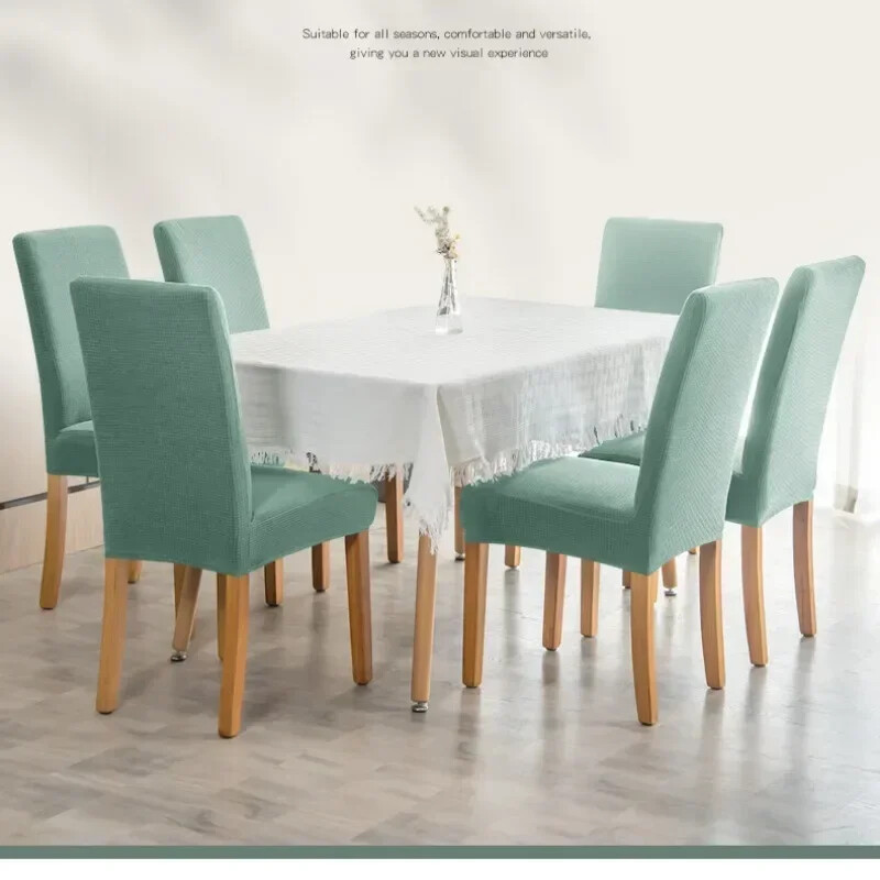 Καλοκαιρινό αδιάβροχο κάλυμμα καρέκλας για τραπεζαρία 1/2/3 Τεμάχια Ρυθμιζόμενο κάλυμμα καρέκλας ζακάρ καθίσματος Hotel Wedding Banquet 2024