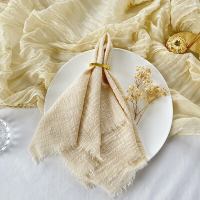 10 τμχ 32x32 εκ. Γάζα γάμου Βαμβακερές χαρτοπετσέτες Επαναχρησιμοποιούμενες πράσινες πετσέτες τσαγιού ρουστίκ ρετρό γρέζες χαρτοπετσέτες για διακόσμηση τραπεζιού πάρτι