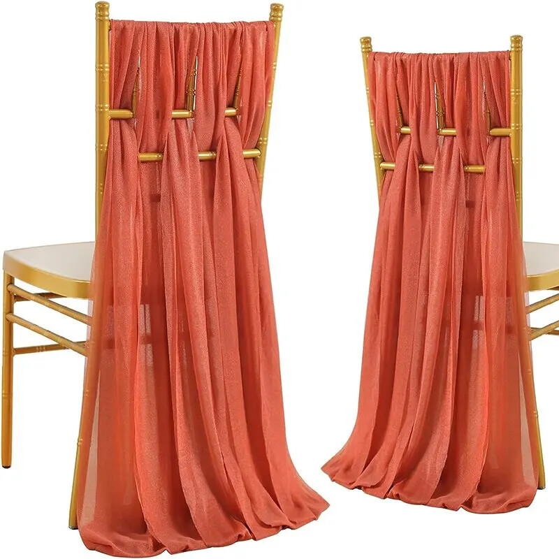 Heleroosad šifoonist tooliraamid, 10 tükki, 17x250 cm pulmatseremooniaks, vahekäigutoolid, bankett, beebidušš, sünnipäevapidude sisustus