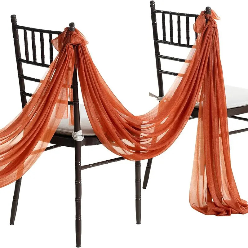 Heleroosad šifoonist tooliraamid, 10 tükki, 17x250 cm pulmatseremooniaks, vahekäigutoolid, bankett, beebidušš, sünnipäevapidude sisustus