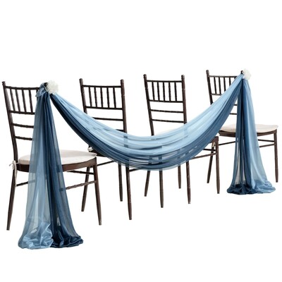 Σετ 2 Φύλλα καρέκλας σιφόν 30x300cm Στολισμός καρέκλας γάμου για εκδήλωση για πάρτι Δείπνο Baby Shower Τελετή Καρέκλες Διαδρόμου Διακοσμητικά