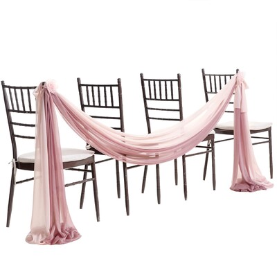 Σετ 2 Φύλλα καρέκλας σιφόν 30x300cm Στολισμός καρέκλας γάμου για εκδήλωση για πάρτι Δείπνο Baby Shower Τελετή Καρέκλες Διαδρόμου Διακοσμητικά