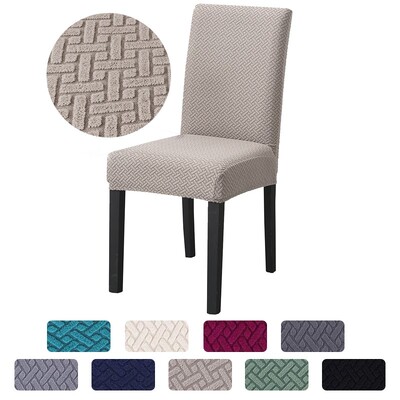 1/2/4/6 bucăți husă scaun jacquard dining spandex elastic elastic pentru scaune bucătărie hotel banchet acasă Crăciun