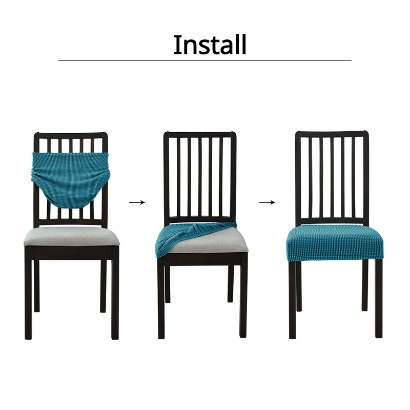 Αδιάβροχο κάλυμμα θήκης καρέκλας Spandex Jacquard Μαξιλάρι καρέκλας Κάλυμμα τραπεζαρίας Επενδυμένο κάλυμμα καθίσματος καρέκλας χωρίς πλάτη