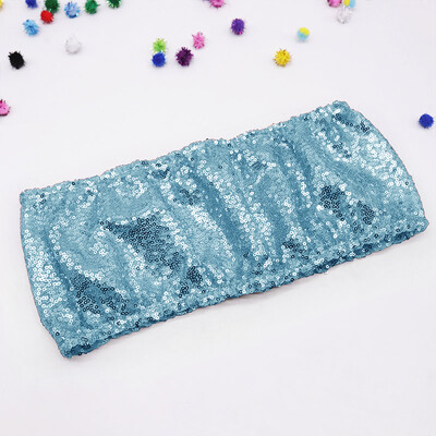 1vnt 17 spalvų blizgučiai kėdžių varčios pobūvių kėdžių puošmena kėdžių juosta vestuvėms ištemptos kėdės peteliškės juosta Viešbučių banketų reikmenys