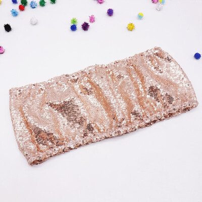 1vnt 17 spalvų blizgučiai kėdžių varčios pobūvių kėdžių puošmena kėdžių juosta vestuvėms ištemptos kėdės peteliškės juosta Viešbučių banketų reikmenys