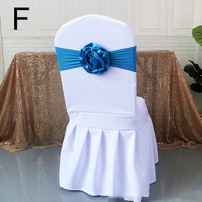 Νέα ελαστική καρέκλα λουλουδιών λουλούδια ζώνη κορδέλας καρέκλας Φύλλα κάλυμμα Γαμήλιο πάρτι Δείπνο εκδήλωση Καρέκλα Bowknot Hotel Διακόσμηση