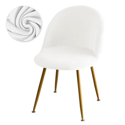 Ελαστικό κάλυμμα καρέκλας βελούδινο μονόχρωμο ελαστικό με χαμηλή πλάτη Duckbill καλύμματα καρέκλας τραπεζαρίας Μαλακά καλύμματα καρέκλας μακιγιάζ για το σπίτι ξενοδοχείου