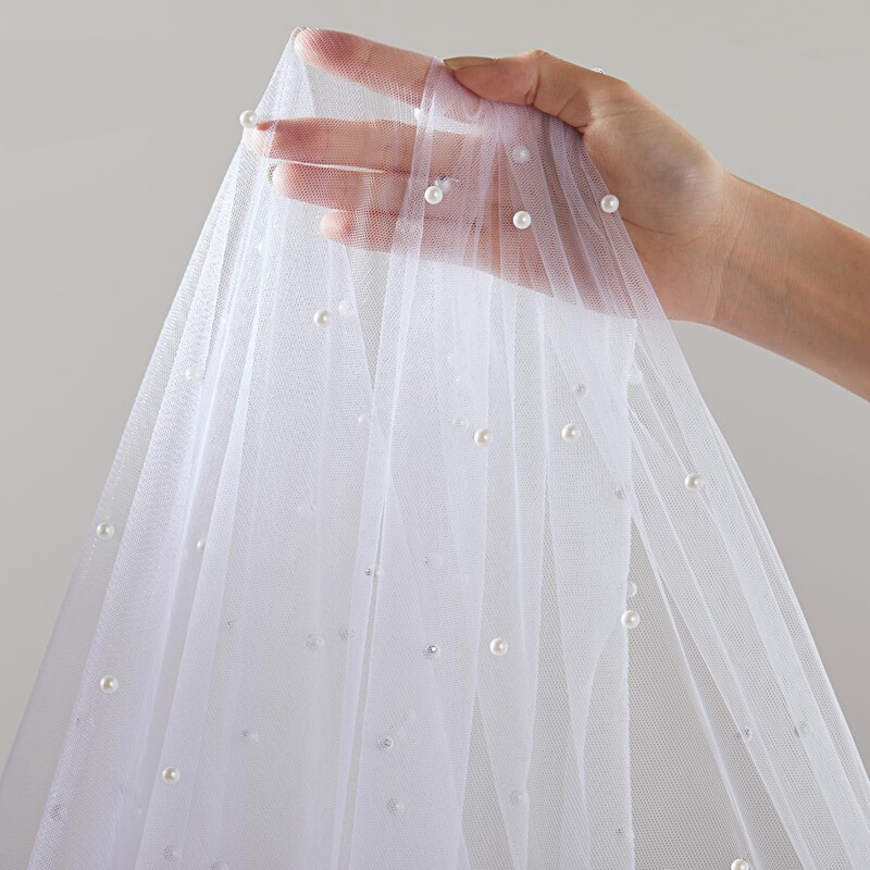 2tk Pearl Tüll valge tooliraamid 75x200cm pika vahekäiguga pulmatool tagakülje kaunistused läbipaistev kirik tüll tool kardinad lahtiselt