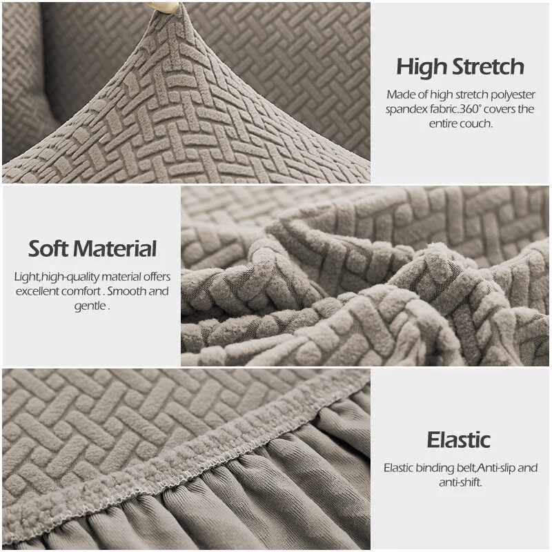 Ελαστικό κάλυμμα καρέκλας τραπεζαρίας Stretch Thick Jacquard Κάλυμμα καρέκλας κουζίνας Slipcover for Dining Kitchen Hotel Wedding Banquet