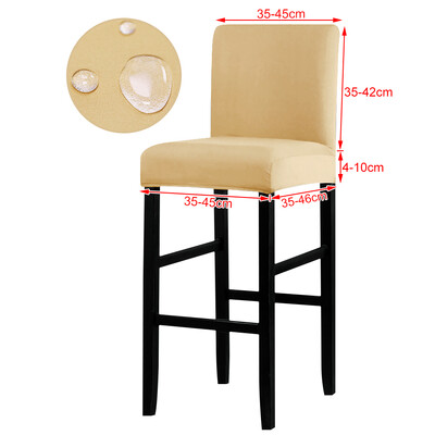 Tõelisest veekindlast kangast tooli kate Stretch istme toolikatted Ventileerige baaritooli libisemine universaalse suurusega tooli kate