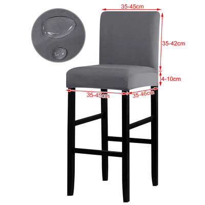 Tõelisest veekindlast kangast tooli kate Stretch istme toolikatted Ventileerige baaritooli libisemine universaalse suurusega tooli kate