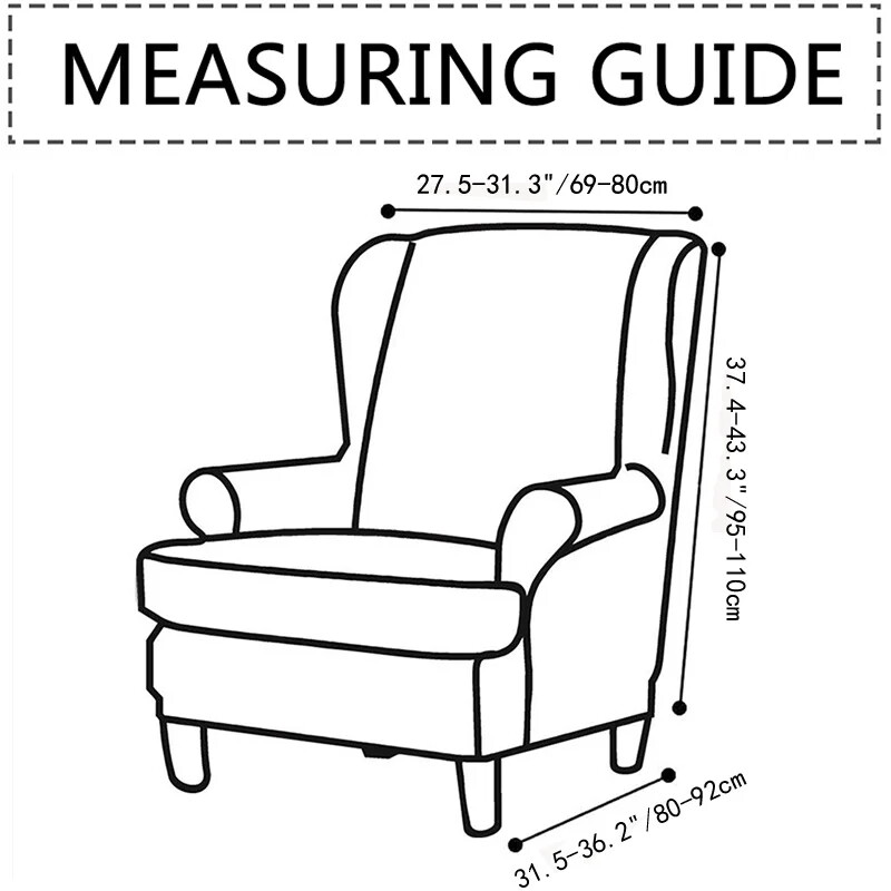 Floral εμπριμέ κάλυμμα καρέκλας φτερού Stretch Spandex καλύμματα πολυθρόνας Nordic αφαιρούμενα καλύμματα καναπέ χαλάρωσης με καλύμματα μαξιλαριών καθισμάτων