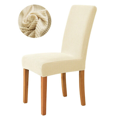 Ελαστικό κάλυμμα καρέκλας τραπεζαρίας Stretch Seat Slipcover Jacquard Spandex Protector Case for Kitchen Chair Seat Home Hotel Banquet