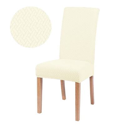 Ελαστικό κάλυμμα καρέκλας τραπεζαρίας Stretch Seat Slipcover Jacquard Spandex Protector Case for Kitchen Chair Seat Home Hotel Banquet