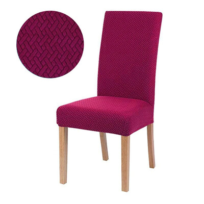 Ελαστικό κάλυμμα καρέκλας τραπεζαρίας Stretch Seat Slipcover Jacquard Spandex Protector Case for Kitchen Chair Seat Home Hotel Banquet