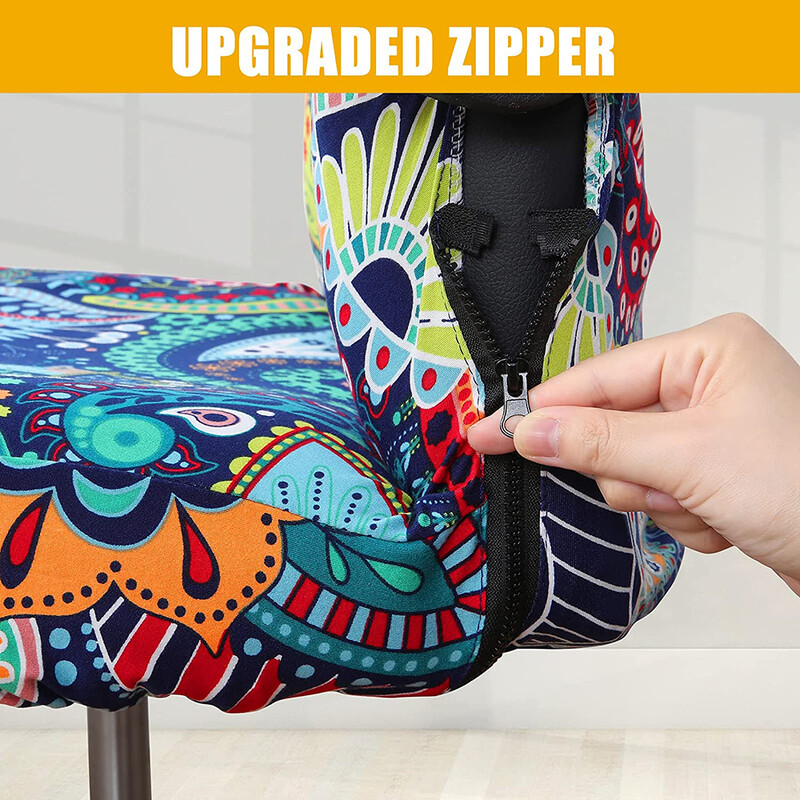 Huse pentru scaune de birou imprimate extensibile pentru computer, cu potrivire moale Huse universale rotative pentru birou, detașabile, lavabile, anti-praf Spandex