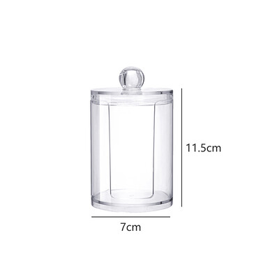 Ακρυλικό διαφανές βαμβακερό μάκτρο αποθήκευσης κουτί μακιγιάζ Organizer αποθήκευσης κουτί βαμβακερή μπατονέτα Καλλυντικό κουτί Μπάνιο Υπνοδωμάτιο Αποθήκευση