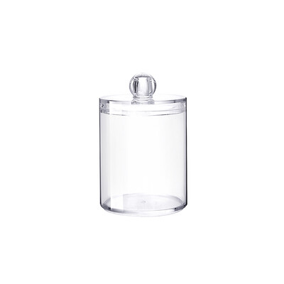 Ακρυλικό διαφανές βαμβακερό μάκτρο αποθήκευσης κουτί μακιγιάζ Organizer αποθήκευσης κουτί βαμβακερή μπατονέτα Καλλυντικό κουτί Μπάνιο Υπνοδωμάτιο Αποθήκευση