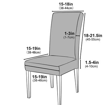 Αδιάβροχα εμπριμέ καλύμματα καρέκλας Σκανδιναβικού στυλ Αφαιρούμενο κάλυμμα καρέκλας καθίσματος Διακοσμητικό κάλυμμα υψηλής ελαστικότητας για γάμο στην τραπεζαρία