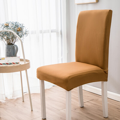 Piima siidist ühevärvilised toolikatted elutuppa pulmade söögituba bankettkontor Elastsed toolikatted Protector kodukaunistuseks