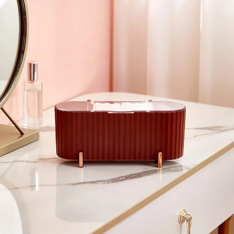 Uus lauaarvuti kosmeetika hoiukarp Tolmukindel meigivahend vatipadjakeste jaoks. Ilumunahoidja Vannitoa ehete organiseerija