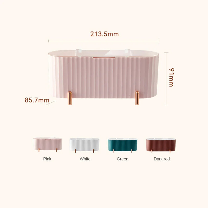 Uus lauaarvuti kosmeetika hoiukarp Tolmukindel meigivahend vatipadjakeste jaoks. Ilumunahoidja Vannitoa ehete organiseerija