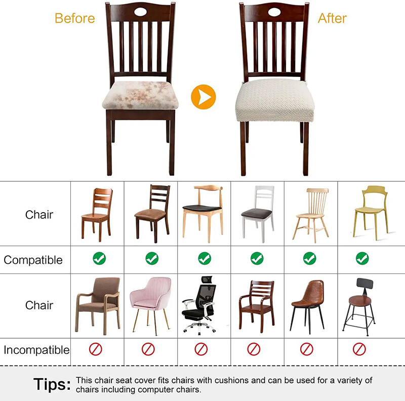 Polüesterbaari istmekate, hotelli banketirestorani väikese suurusega istmekate, ühevärviline elutoa köögi istmekate