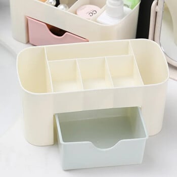 Διπλό στρώμα πλαστικό μακιγιάζ Organizers Storage Box Καλλυντικά Συρτάρια Κοσμήματα Κιβώτιο προβολής Θήκη Desktop Container Boxes Organizer