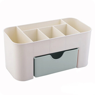 Διπλό στρώμα πλαστικό μακιγιάζ Organizers Storage Box Καλλυντικά Συρτάρια Κοσμήματα Κιβώτιο προβολής Θήκη Desktop Container Boxes Organizer