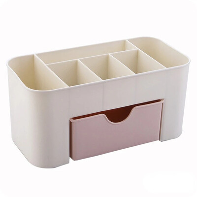 Διπλό στρώμα πλαστικό μακιγιάζ Organizers Storage Box Καλλυντικά Συρτάρια Κοσμήματα Κιβώτιο προβολής Θήκη Desktop Container Boxes Organizer