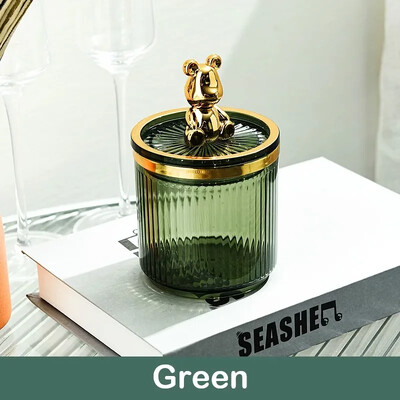 Armas karu vatipadjahoidja Puuvillase tampooni varda hoiukarp Kosmeetika Ehted Vannituba Qtip Meigikonteiner Huulepulga Korralduskarp