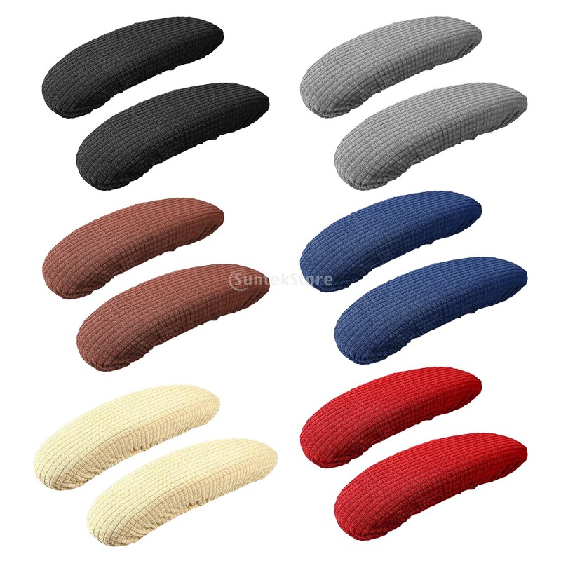 1 Ζεύγος Stretch Καλύμματα Μπρατσιού Καρέκλας για Γραφείο Γραφείου Σπίτι gaming Καρέκλα αγκώνα Προστατευτικό στηρίγματος βραχίονα 25-33 cm Μακρύ κάλυμμα μανίκι υποβραχιόνιου