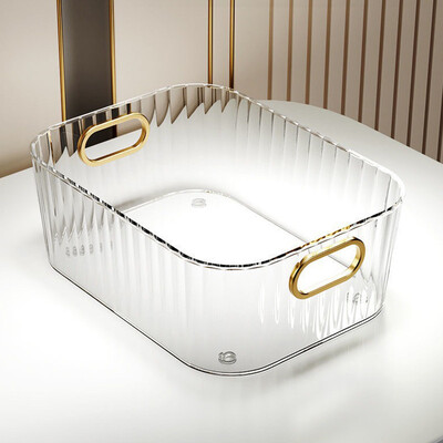 Stačiakampis darbastalio kosmetikos laikymo stalčius Sukraunama laikymo dėžė akrilo stovas Įvairios užkandžių makiažo laikymo krepšelio tvarkyklė