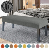 Жакардово еластично покривало за пейка за трапезария, спалня, спандекс, против замърсяване, домашен декор, калъфи за столове за пиано, миещ се протектор за седалка