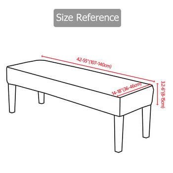 Жакардово еластично покривало за пейка за трапезария, спалня, спандекс, против замърсяване, домашен декор, калъфи за столове за пиано, миещ се протектор за седалка
