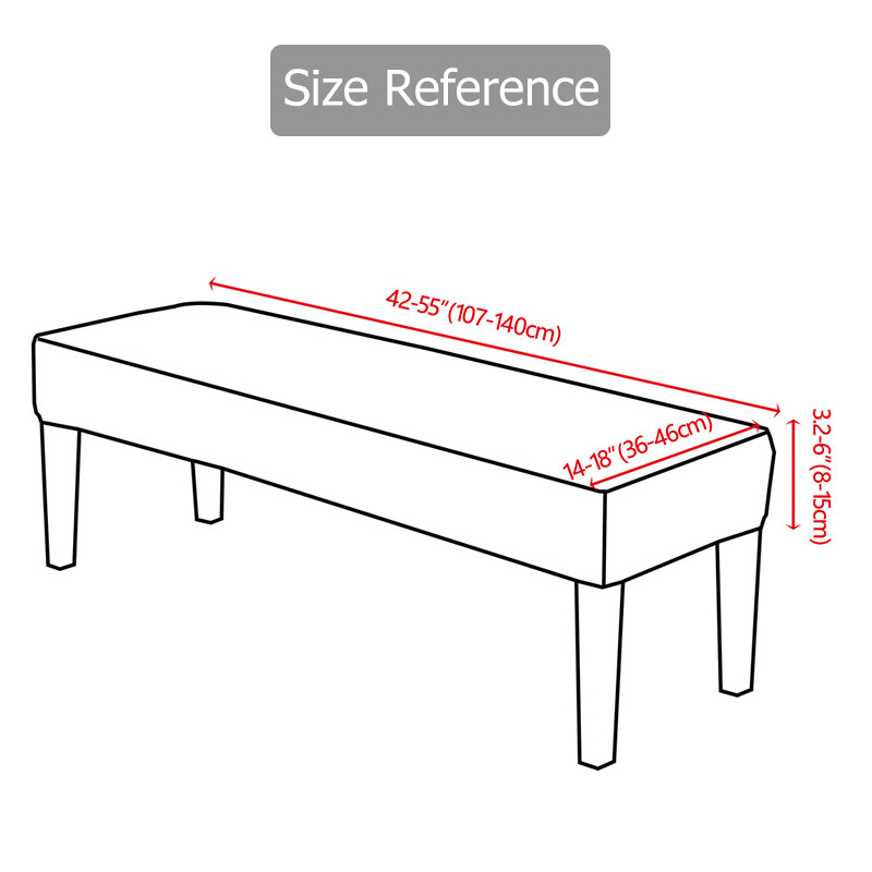 Жакардово еластично покривало за пейка за трапезария, спалня, спандекс, против замърсяване, домашен декор, калъфи за столове за пиано, миещ се протектор за седалка