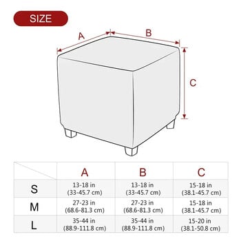 1PC Кадифена разтеглива османска покривка за табуретки Квадратни калъфи за табуретки Всичко включено Еластични издръжливи калъфи за поставка за крака за всекидневна