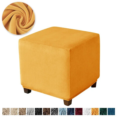 1 tk Velvet Stretch Ottomani tabureti kate, ruudukujulised jalatugikatted, kõikehõlmavad elastsed vastupidavad jalatoe katted elutuppa