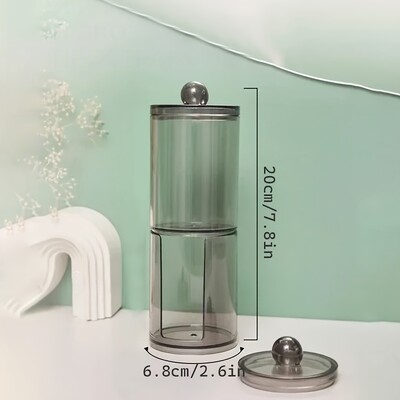 Qtip Hoidja jaotur vatipadjadega Purk Virnastatav Vannitoalett Akrüül Organisaator Hoiukast Vatipall Vatipulk