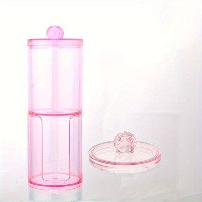 Qtip Hoidja jaotur vatipadjadega Purk Virnastatav Vannitoalett Akrüül Organisaator Hoiukast Vatipall Vatipulk